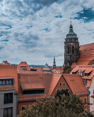 Obraz premium Ansicht auf die Historische Stadtkirche St. Marien Pirna