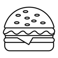 Burger icon. Outline burger vector icon for web design isolated on white background