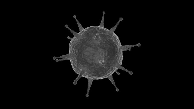 3D animation of the movement of bacteria, coronavirus. The idea for a banner, screensaver.