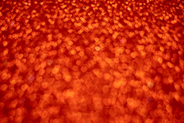 Red glitter vintage lights background. defocused. Love heart valentine background light bokeh