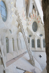 Barcelona, Spanien: Sagrada Familia Detail Marmor Fassaden und Turm