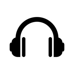Fototapeta na wymiar Headphones icon, logo isolated on white background. Earphones icon
