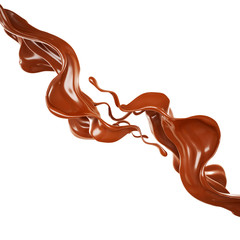 Splash fluid. 3d illustration, 3d rendering.