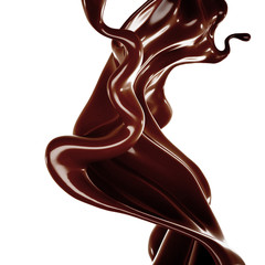 Splash fluid. 3d illustration, 3d rendering.