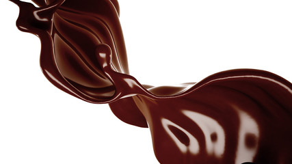 Splash fluid. 3d illustration, 3d rendering.