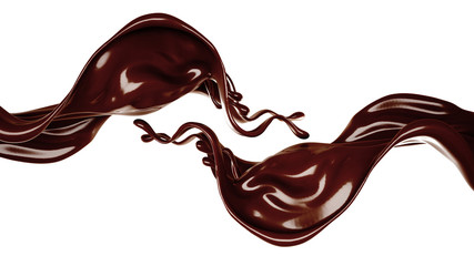 Splash fluid. 3d illustration, 3d rendering.