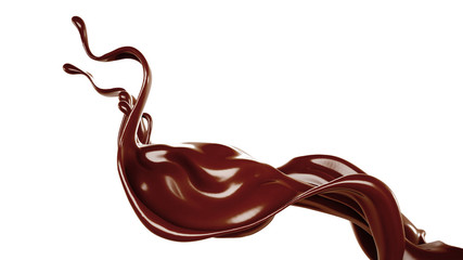 Splash fluid. 3d illustration, 3d rendering.