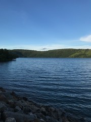 landscape with lake and clouds