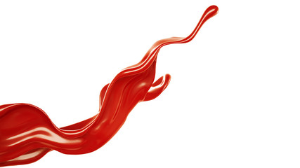 Splash fluid. 3d illustration, 3d rendering.