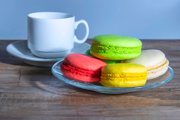 Macaron - a French pastry made from egg whites, sugar and ground almonds. It is usually made in the form of cookies, between two layers put cream or jam.