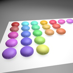 isolated 3d image.  Macaroons.