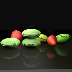 isolated 3d image.  Macaroons.