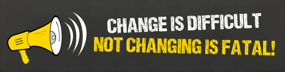 Change is difficult. Not changing is fatal! 