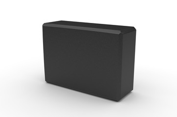 Blank Natural Closed Cell Foam Yoga Block, 3d Render Illustration.
