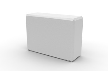 Fototapeta premium Blank Natural Closed Cell Foam Yoga Block, 3d Render Illustration.