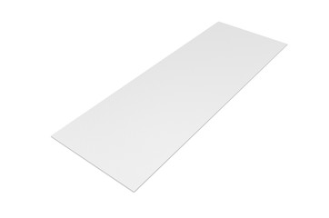 Blank yoga mat for branding, 3d render illustration.