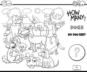 counting dogs educational game color book
