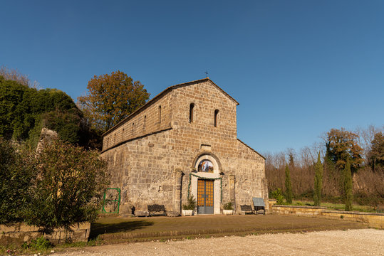 Teano, Campania, Italy. Church of San Paride ad Fontem. View of the main facade