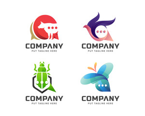  Messaging company logo template 