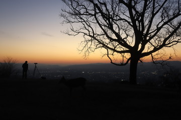 若草山からの夕日