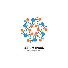 Molecule vector illustration design