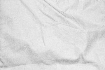 White fabric background Crumpled fabric background
