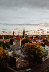 Fototapeta na wymiar Tallinn Estonia old town sunrise.