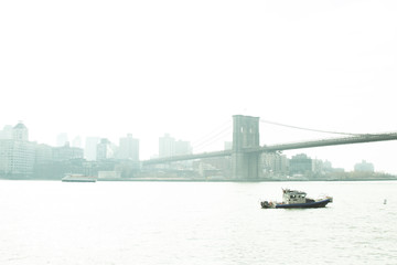 Fototapeta premium new york city, puente de Brooklun, empire state, manhattan