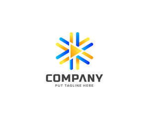 Fototapeta na wymiar media logo template for company