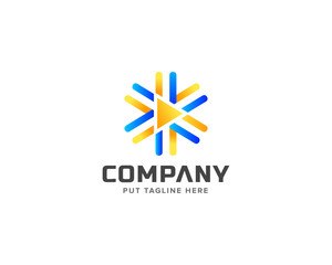 Fototapeta premium media logo template for company