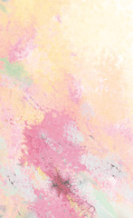 banner greeting card festive bright smears spots orange pink painting digital imitation