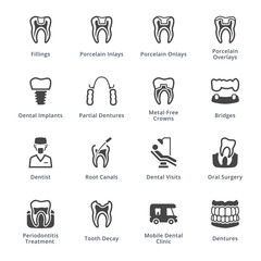 This set contains dental icons (restorative dentistry), that can be used for designing and developing websites, as well as printed materials and presentations.