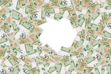 Pattern of new 50 rubles money bill in Belarus. Denomination in Republic of Belarus 2016