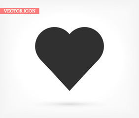 Heart vector icon , lorem ipsum Flat design