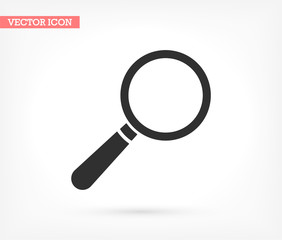 Loupe vector icon , lorem ipsum Flat design