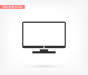 Monitor vector icon , lorem ipsum Flat design