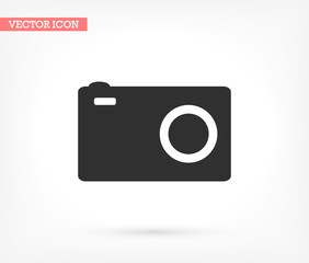 Camera vector icon , lorem ipsum Flat design