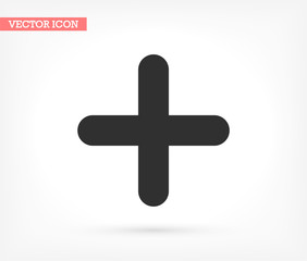 Obraz premium Plus vector icon , lorem ipsum Flat design