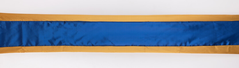 background striped yellow blue silk belt