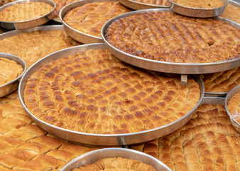 Oriental sweets at the market