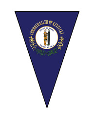 Kentucky State Flag As Bunting Triangle