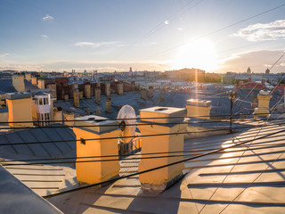 Classic view of Saint-Petersburg city streets. Saint Petersburg, 2019, June, Russia © Andrew Baigozin