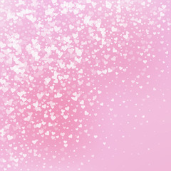 White heart love confettis. Valentine's day gradie