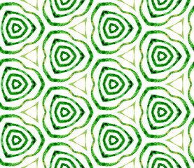 Green handdrawn seamless pattern. Hand drawn water