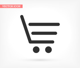 Basket vector icon , lorem ipsum Flat design