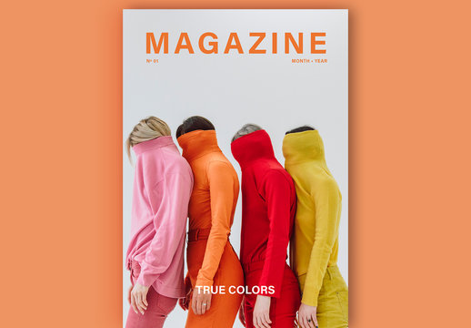 Magazine Layout with Bold Text Elements