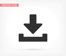 Downloading vector icon , lorem ipsum Flat design