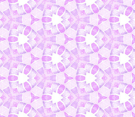 Violet purple vintage kaleidoscope seamless patter