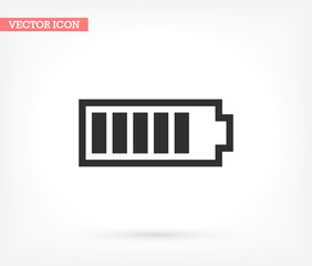 Battery vector icon , lorem ipsum Flat design