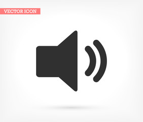 Speaker vector icon , lorem ipsum Flat design